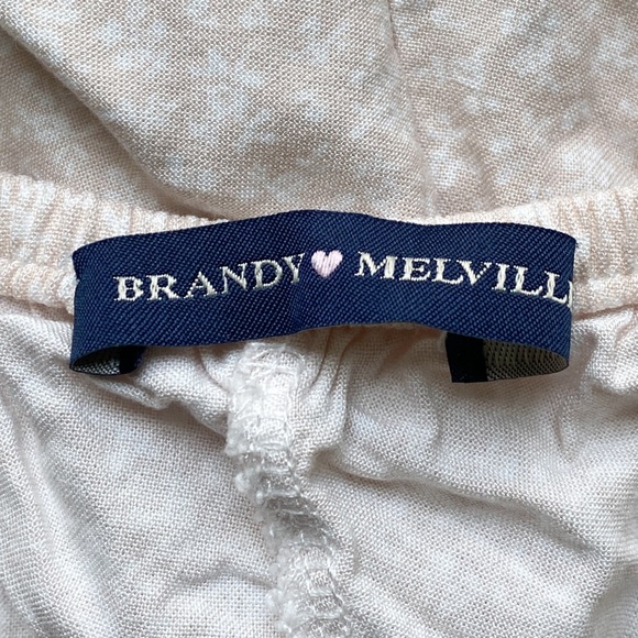 Brandy Melville Floral Ruffle Micro Shorts S White Cream Dainty Coquette Cottage - Picture 6 of 9